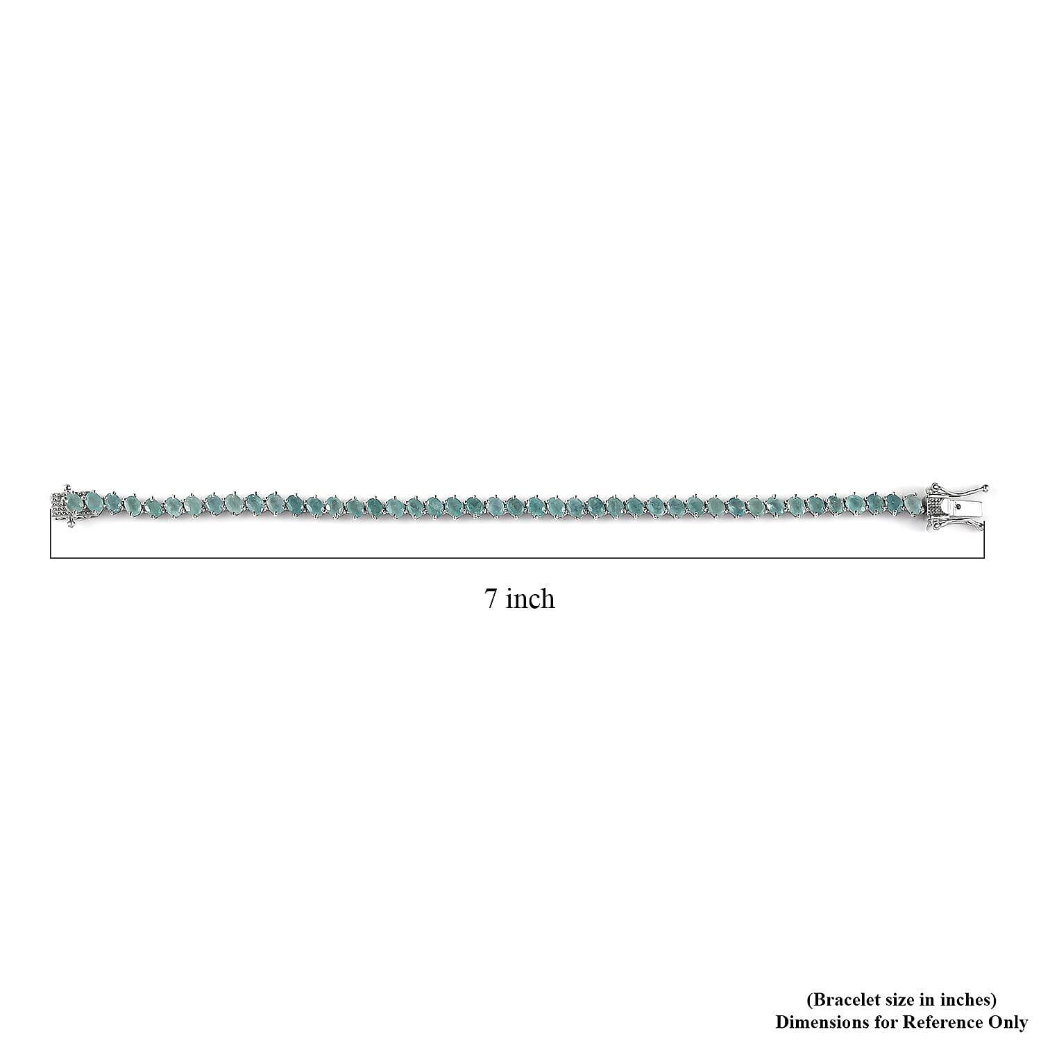 Grandidierite Tennis Bracelet in Platinum Over Sterling Silver (6.50 In) 7.25 ctw