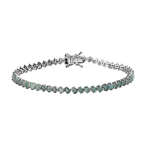 Grandidierite Tennis Bracelet in Platinum Over Sterling Silver (8.00 In) 9.00 ctw