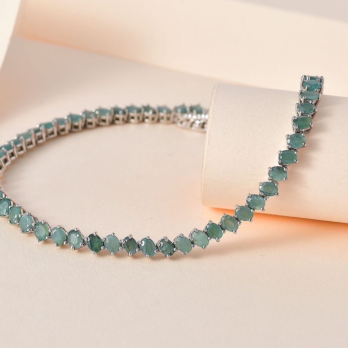 Grandidierite Tennis Bracelet in Platinum Over Sterling Silver (8.00 In) 9.00 ctw image number 1