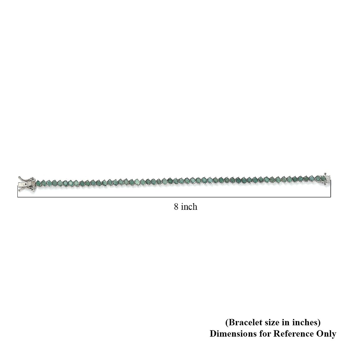 Grandidierite Tennis Bracelet in Platinum Over Sterling Silver (8.00 In) 9.00 ctw image number 4