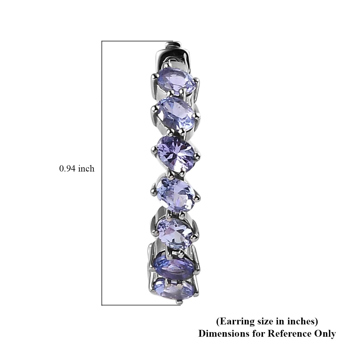 Tanzanite Sea Waves Earrings in Platinum Over Sterling Silver 4.00 ctw image number 4