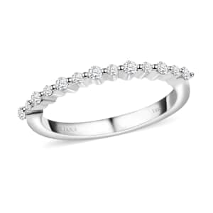 Iliana 18K White Gold G-H SI1 White Diamond Band Ring (Size 6.0) 2.65 Grams 0.25 ctw