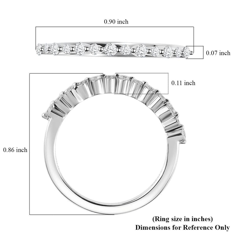 Iliana 18K White Gold G-H SI1 White Diamond Band Ring (Size 6.0) 2.65 Grams 0.25 ctw