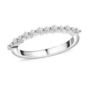 Iliana White Diamond G-H SI1 0.25 ctw Band Ring in 18K White Gold (Size 8.0)