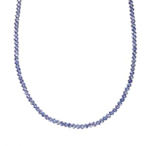 Tanzanite Sea Waves Necklace 18 Inches in Platinum Over Sterling Silver 20.15 ctw