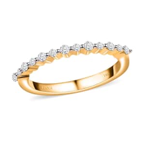 Iliana 18K Yellow Gold G-H SI1 White Diamond Band Ring (Size 6.0) 2.75 Grams 0.25 ctw