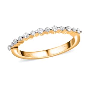 Iliana 18K Yellow Gold G-H SI1 White Diamond Band Ring (Size 7.0) 2.75 Grams 0.25 ctw