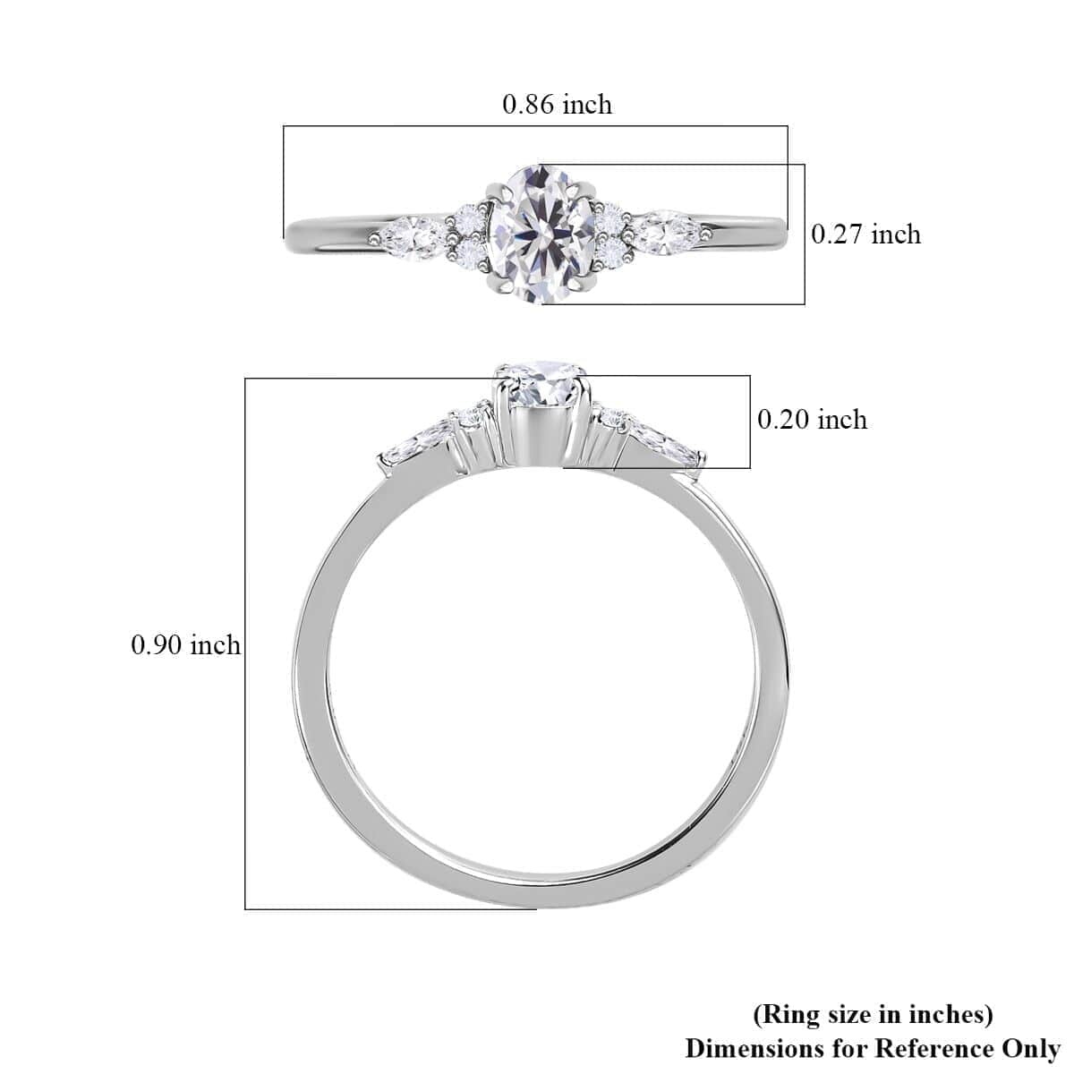 Iliana 18K White Gold Diamond G-H SI Ring (Size 6.0) 0.50 ctw image number 5