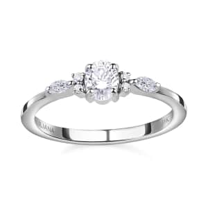 Iliana 18K White Gold Diamond G-H SI Ring (Size 7.0) 0.50 ctw