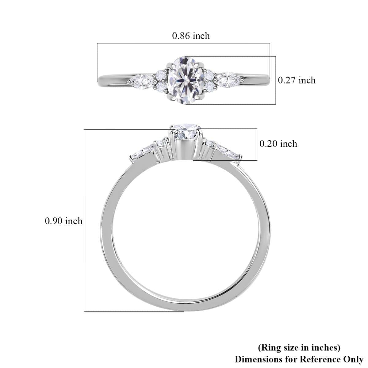 Iliana 18K White Gold Diamond G-H SI Ring (Size 7.0) 0.50 ctw image number 5