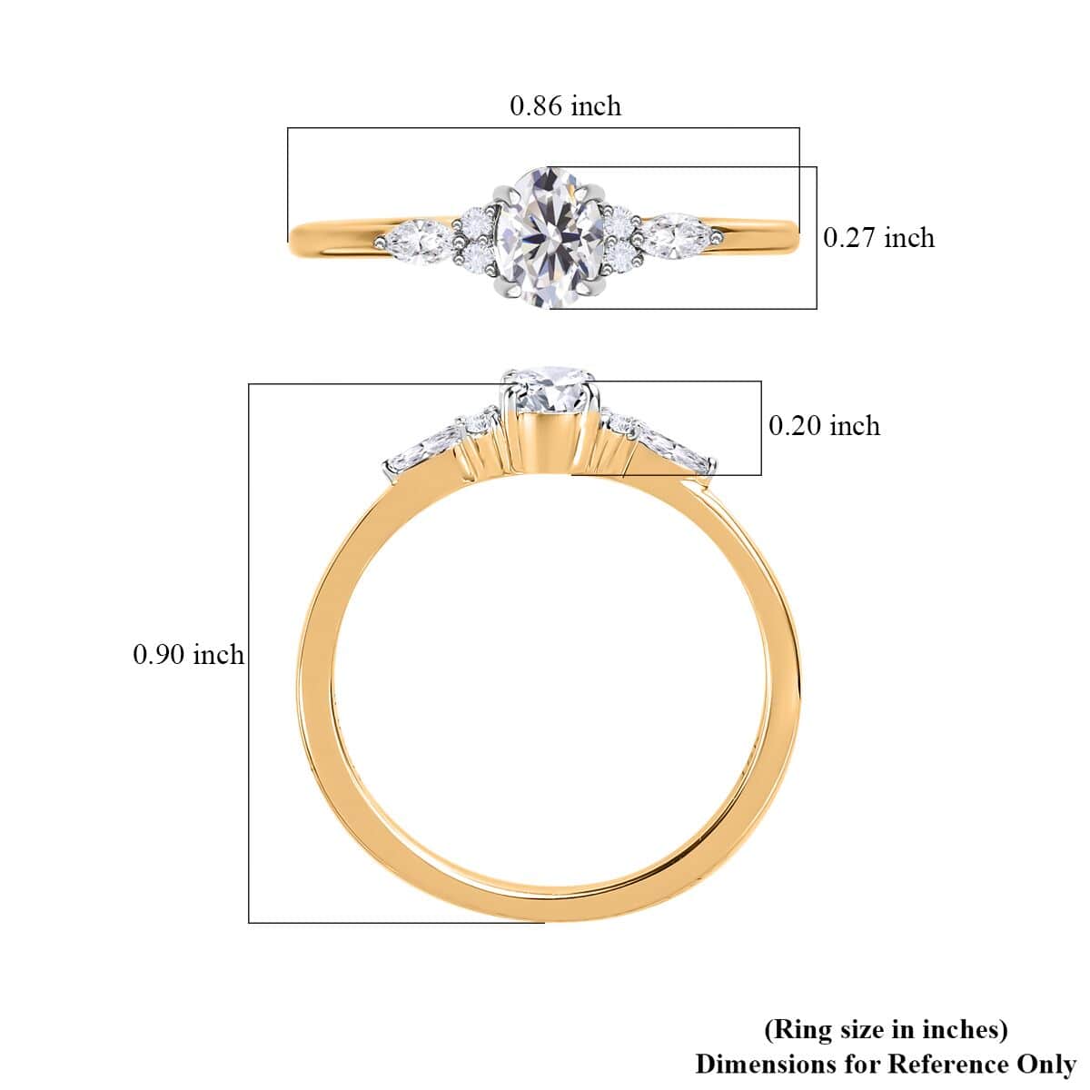 Iliana 18K Yellow Gold Diamond G-H SI Ring (Size 6.0) 0.50 ctw image number 5