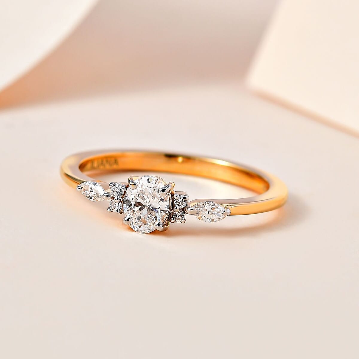 Iliana 18K Yellow Gold Diamond G-H SI Ring (Size 7.0) 0.50 ctw image number 1