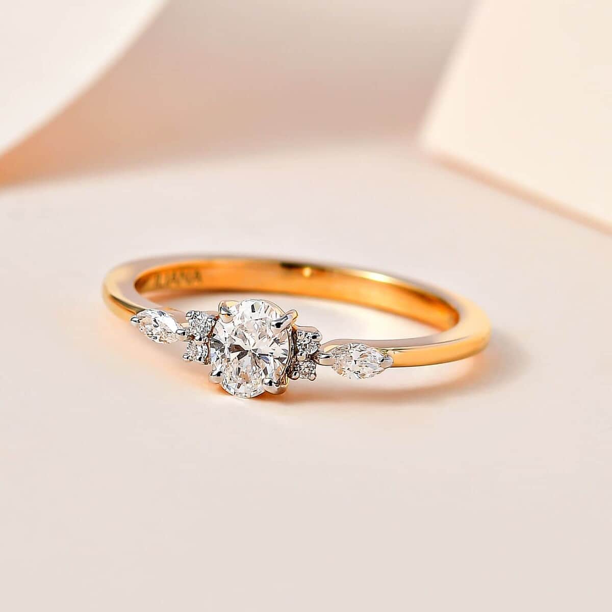 Iliana 18K Yellow Gold Diamond G-H SI Ring (Size 8.0) 0.50 ctw image number 1