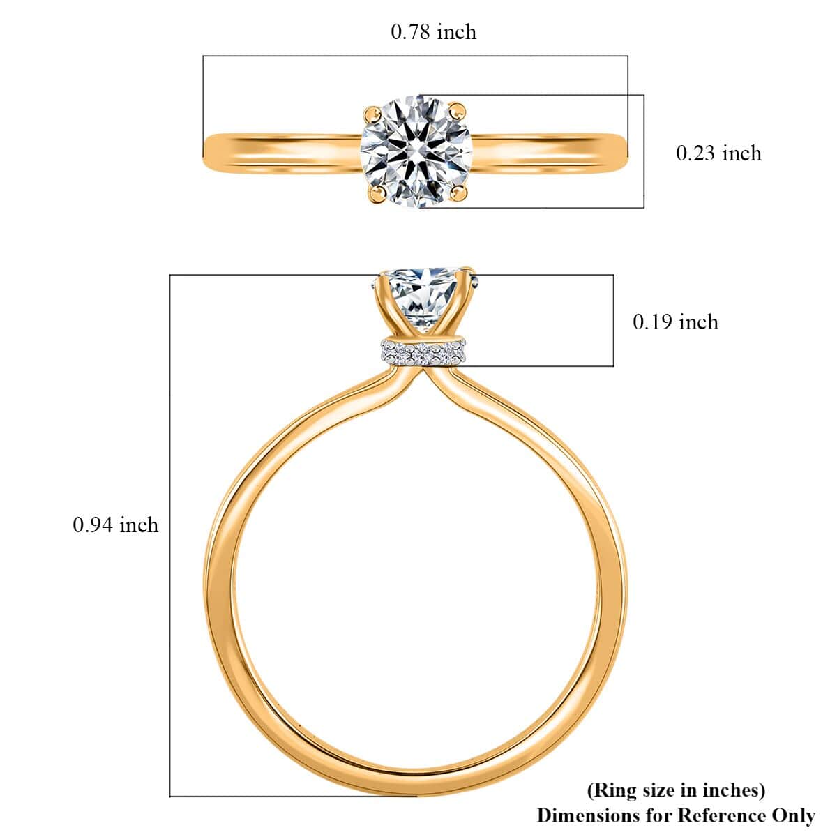 Iliana 18K Yellow Gold Diamond G-H SI1 Ring (Size 7.0) 0.50 ctw image number 5