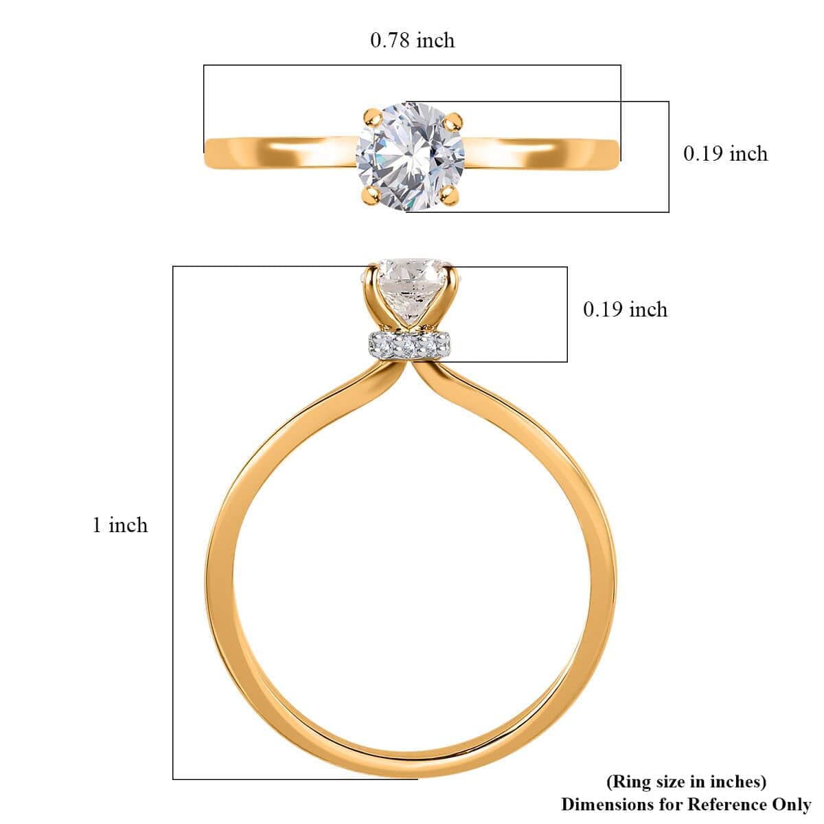 Iliana 18K Yellow Gold Diamond G-H SI1 Ring (Size 6.0) 0.50 ctw image number 5