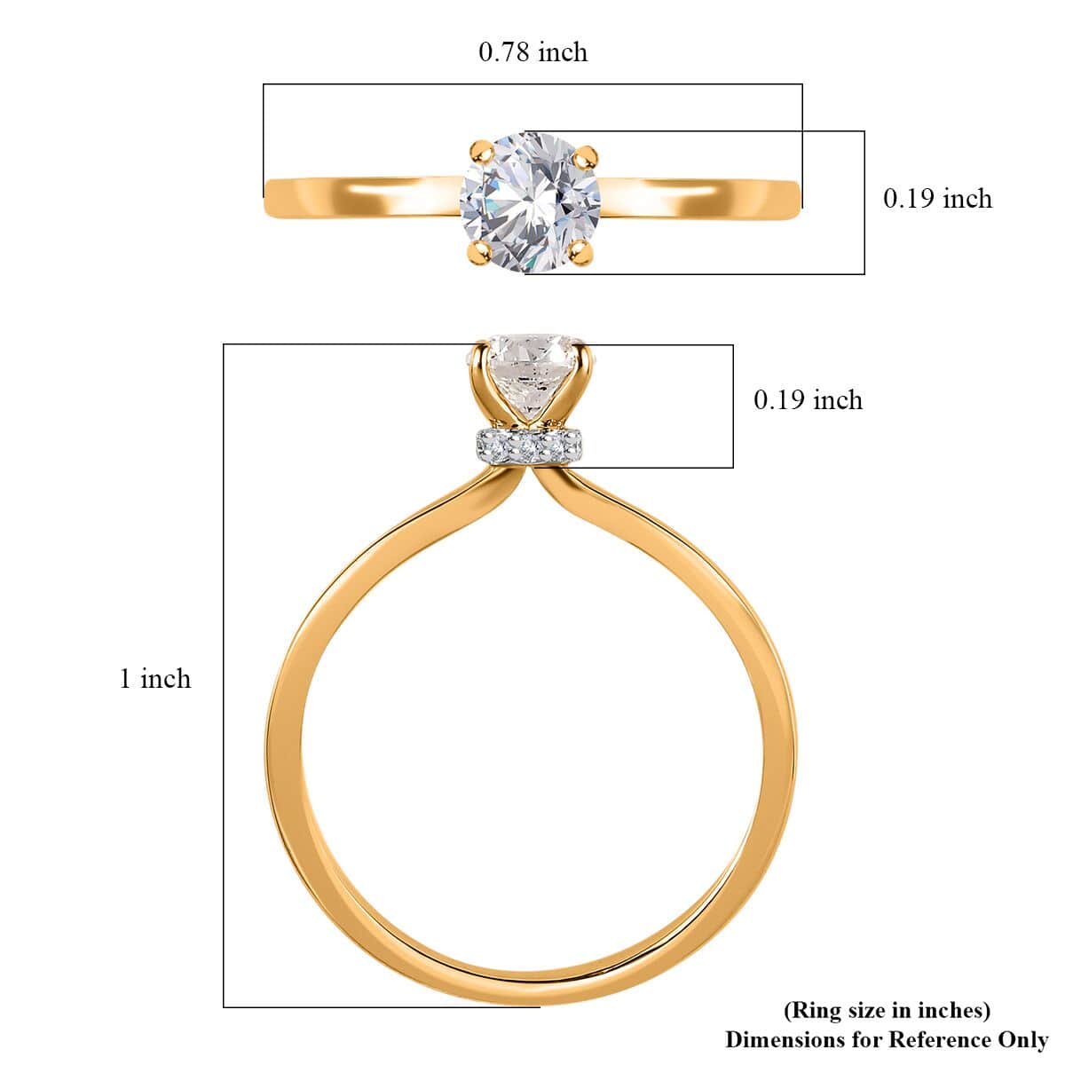 Iliana 18K Yellow Gold Diamond G-H SI1 Ring (Size 7.0) 0.50 ctw image number 5