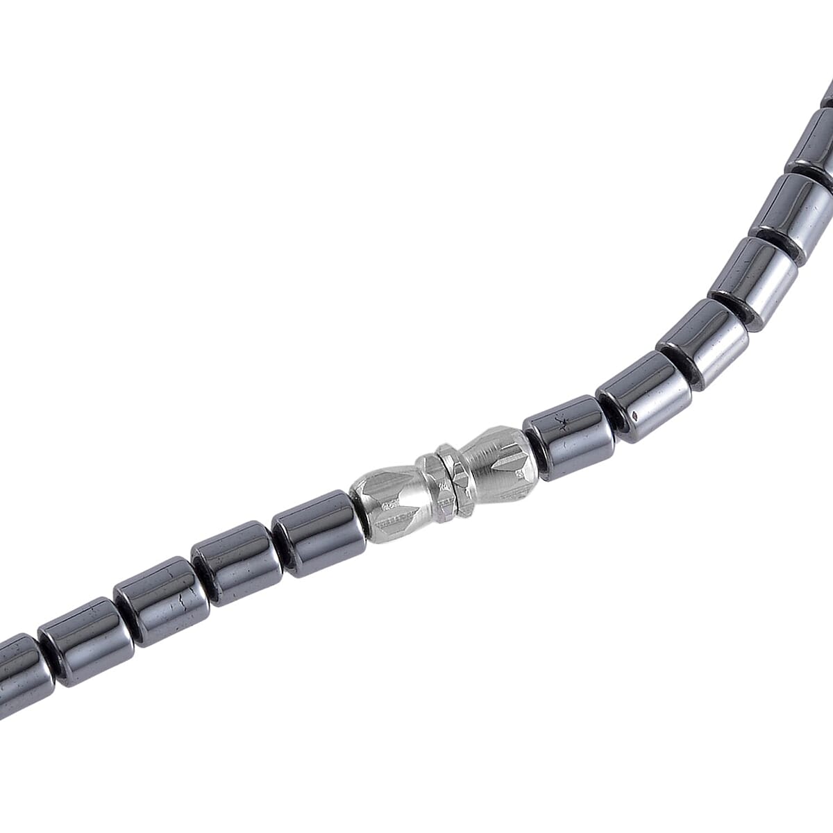 Hematite Horse Shape Pendant with Beaded Necklace 20 Inches in Dualtone 100.00 ctw image number 4