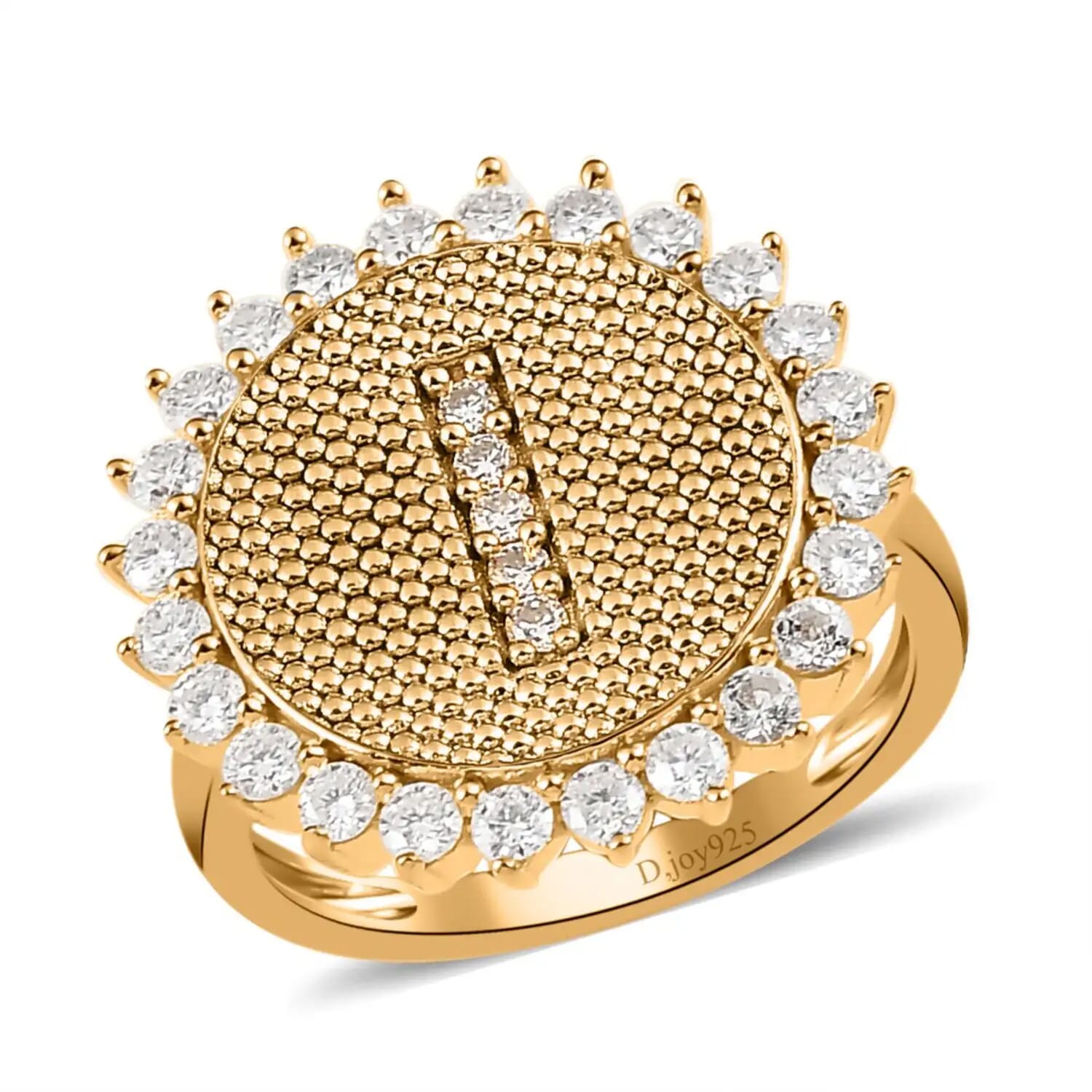 Buy AAA Tanzanite and White Zircon Men's Ring in Vermeil