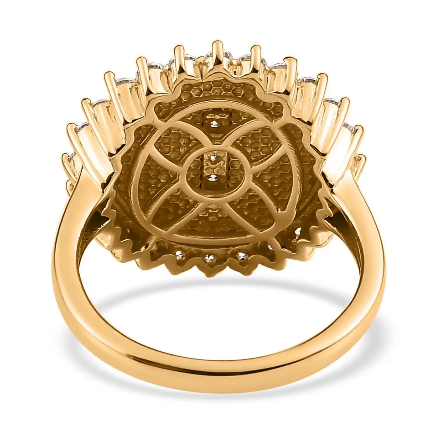 Buy Moissanite 0.65 ctw Initial I Sun Medallion Coin Ring in