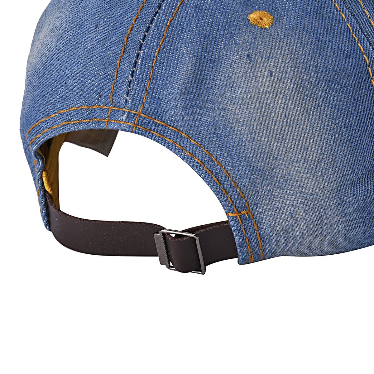 Denim Love Crystal Hat with Adjustable Velcro Strap image number 4