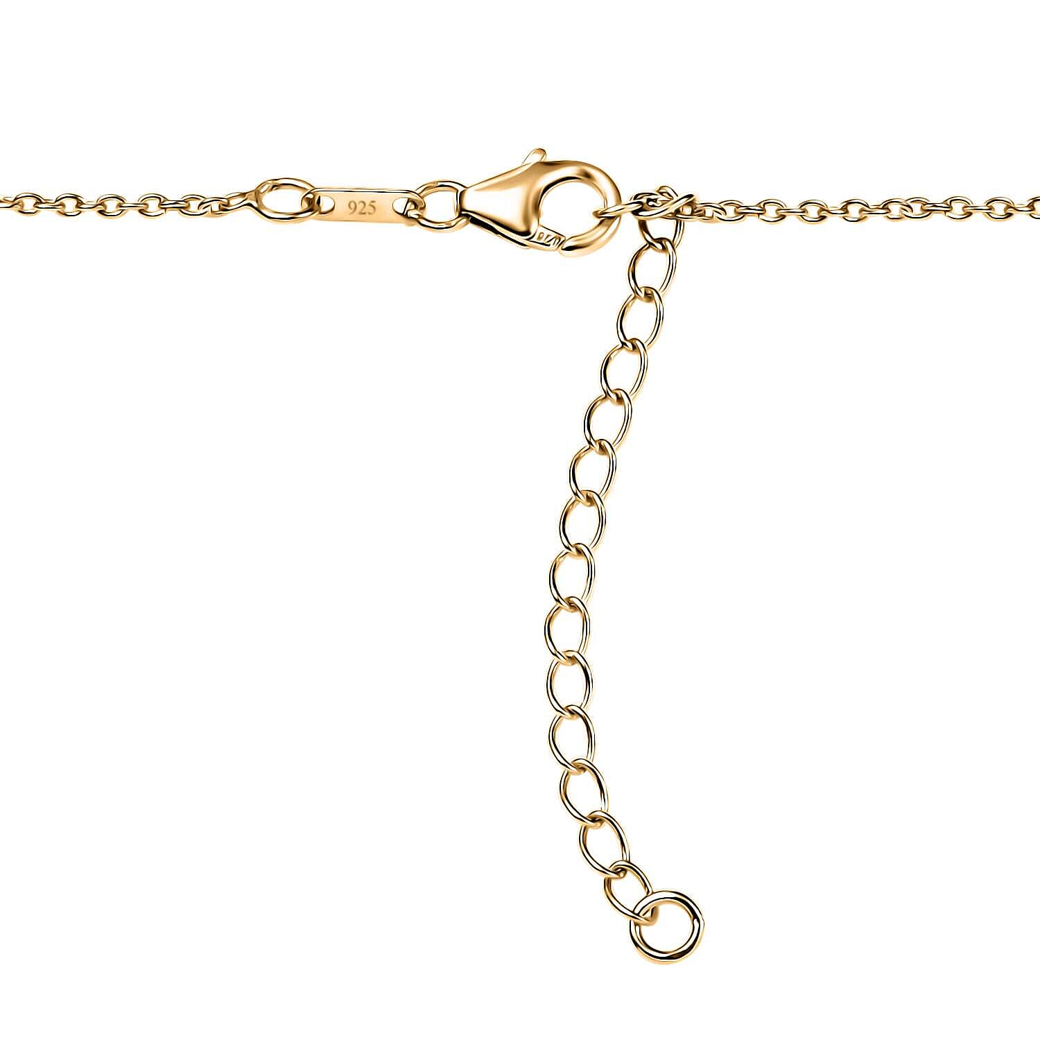 D'Joy Moissanite 2.60 ctw Necklace 18 Inches in Vermeil Yellow Gold Over Sterling Silver
