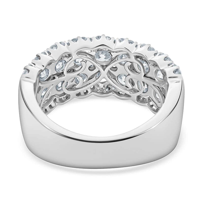 Modani 14K White Gold Diamond SI1-SI2 Ring (Size 10.0) 6.20 Grams 3.00 ctw