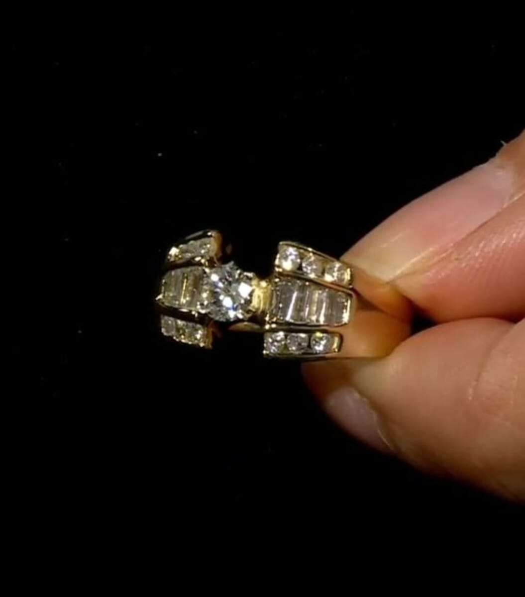 14K Yellow Gold Diamond H-I SI1-SI2 Ring (Size 7.0) 5.85 Grams 1.10 ctw image number 5