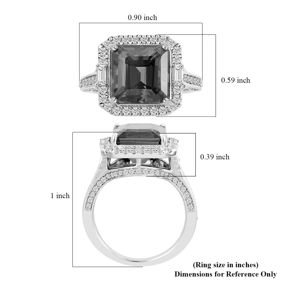 Certified and Appraised Rhapsody 950 Platinum AAAA Asscher Cut Tanzanite and E-F VS Diamond Ring (Size 6.0) 8.50 Grams 5.50 ctw image number 5
