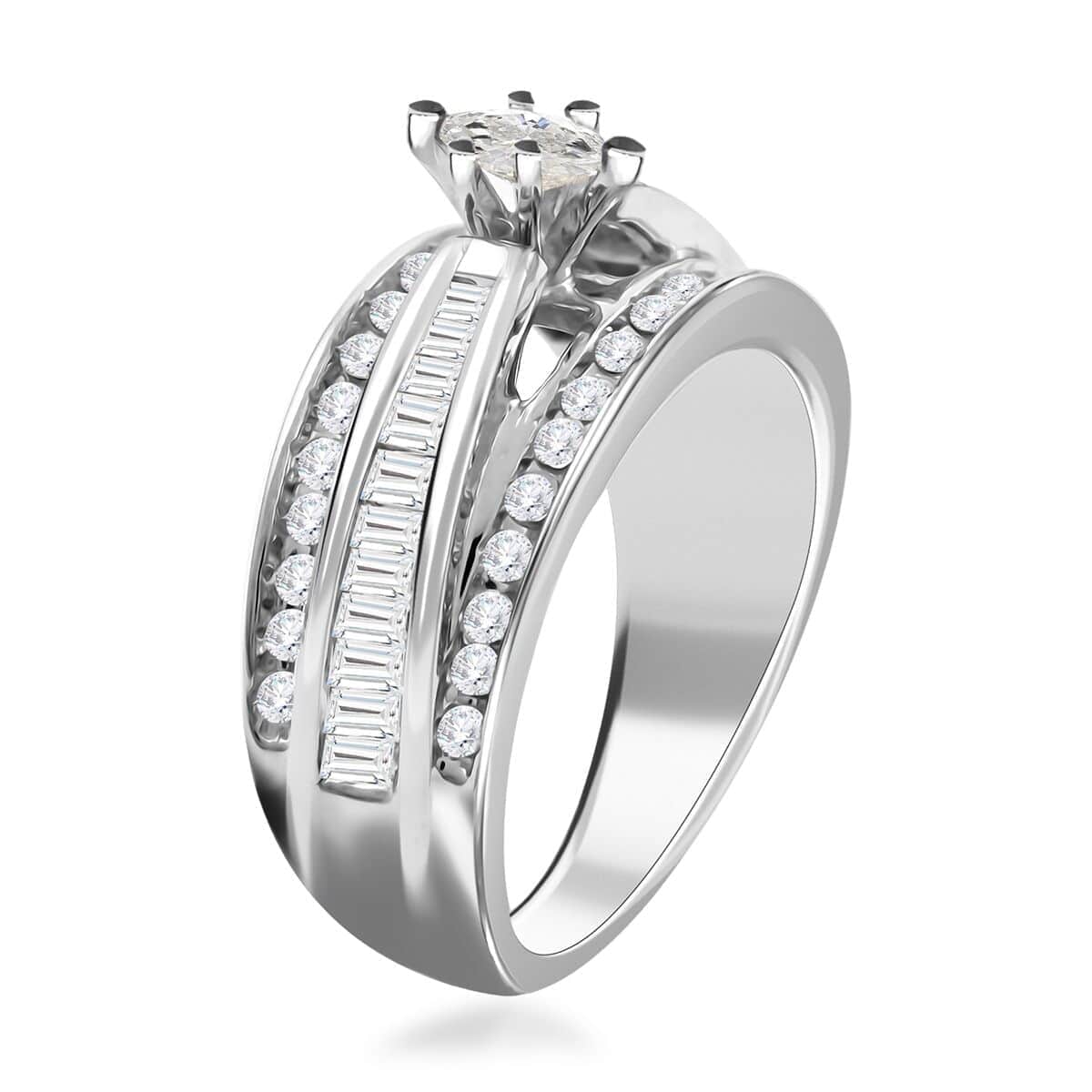 10K White Gold .10ct SI 2024 I I1 Diamond Fl