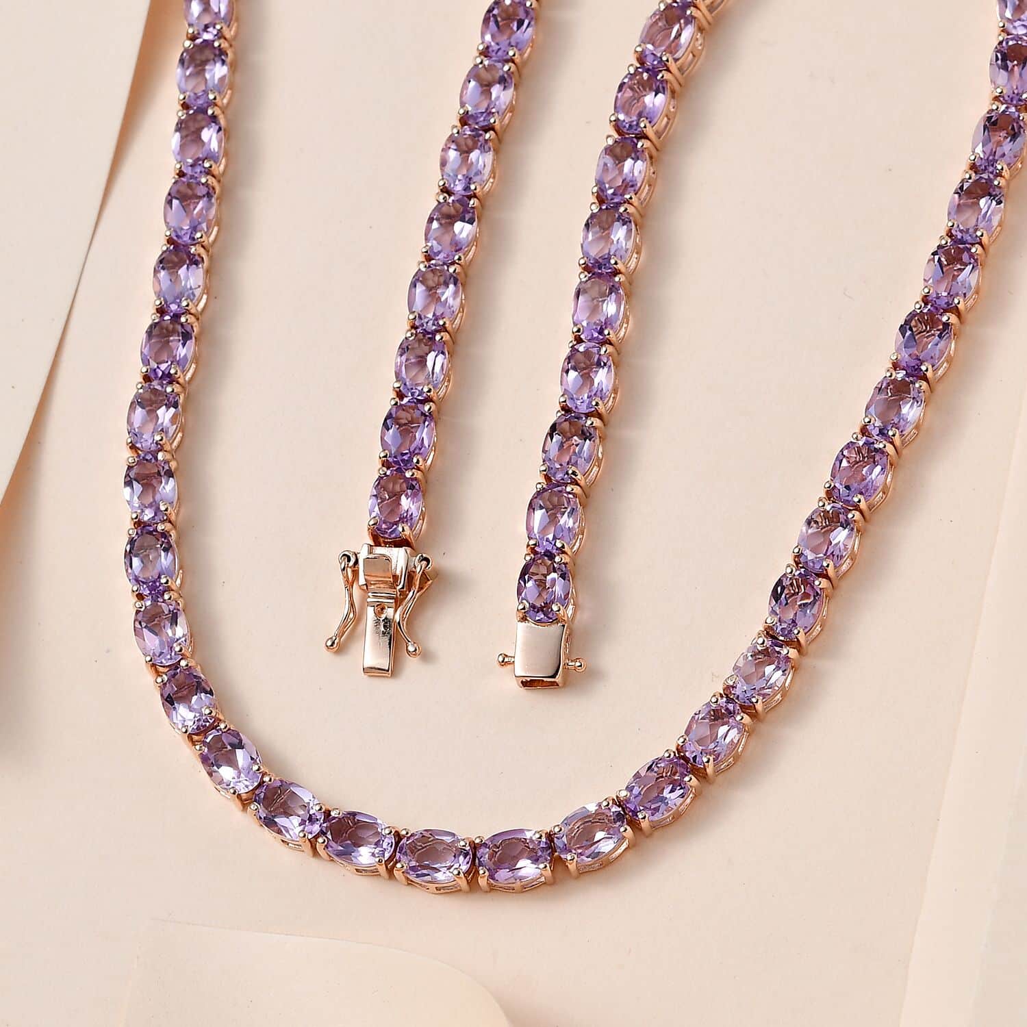 Amethyst tennis necklace shops