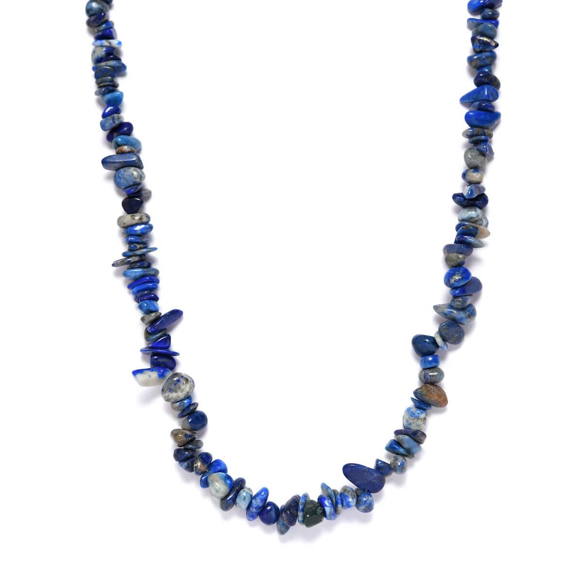 Sodalite Chips Necklace 20 Inches in Sterling Silver 198.00 ctw image number 0