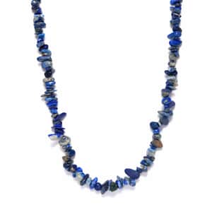 Sodalite Chips Necklace 20 Inches in Sterling Silver 198.00 ctw