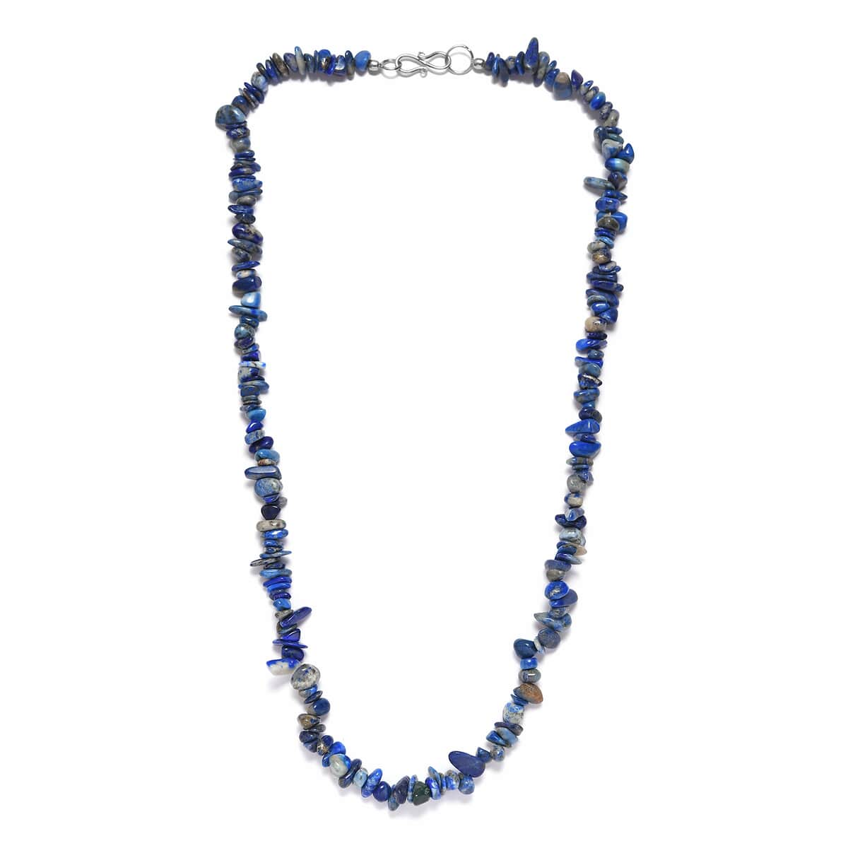Sodalite Chips Necklace 20 Inches in Sterling Silver 198.00 ctw image number 3