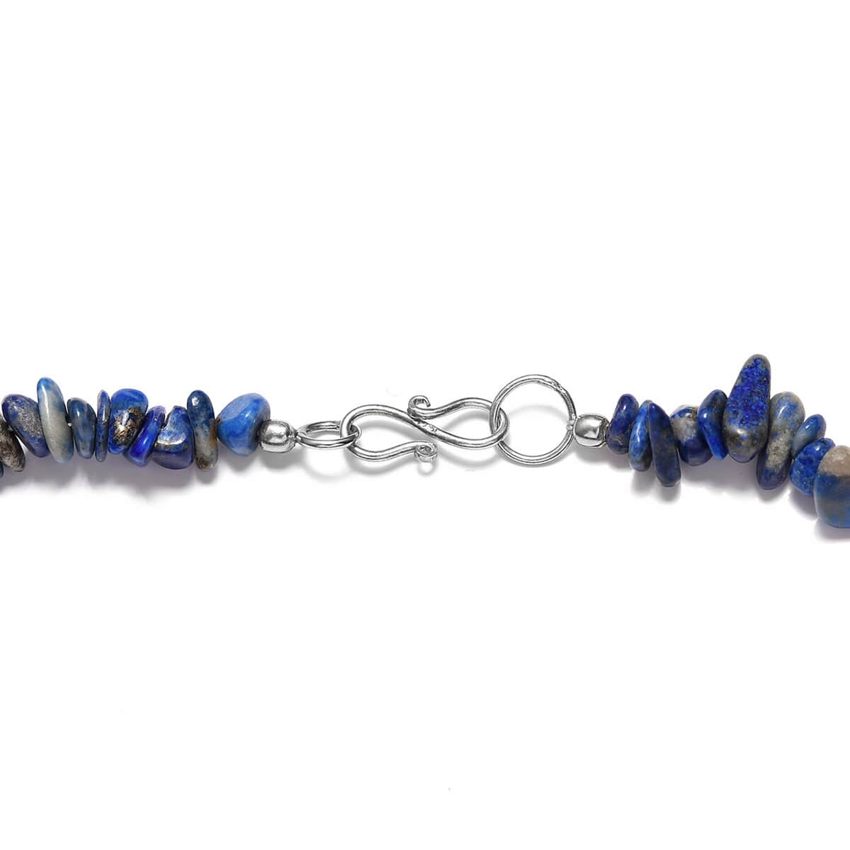 Sodalite Chips Necklace 20 Inches in Sterling Silver 198.00 ctw image number 4