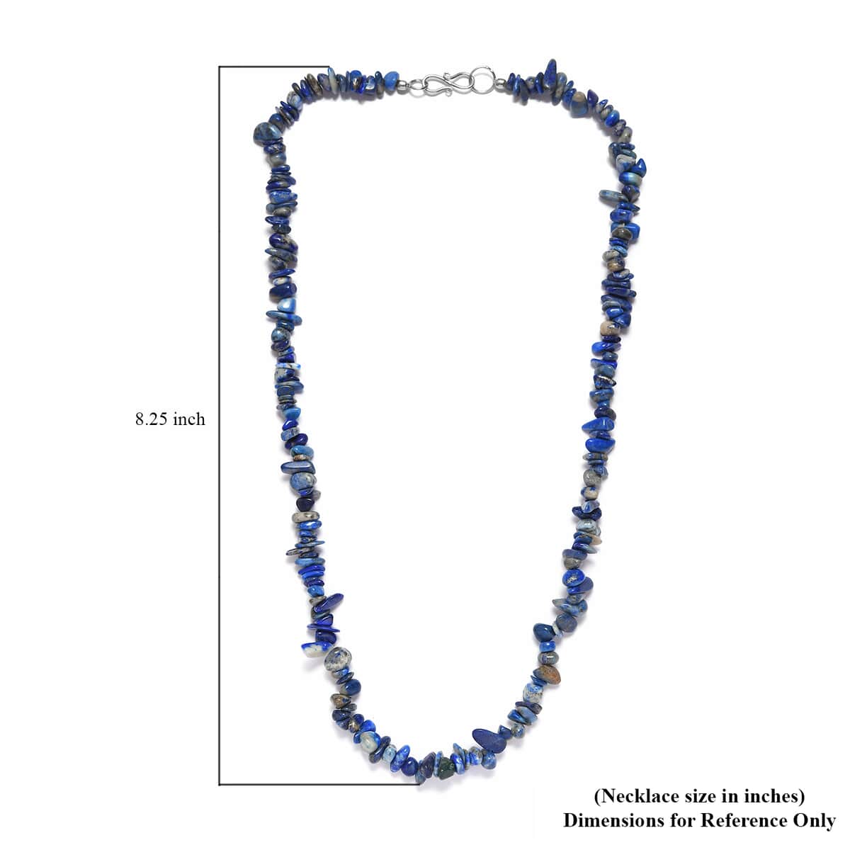 Sodalite Chips Necklace 20 Inches in Sterling Silver 198.00 ctw image number 5