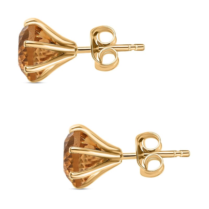 Citrine 3.00 ctw Earrings in Vermeil YG Over Sterling Silver
