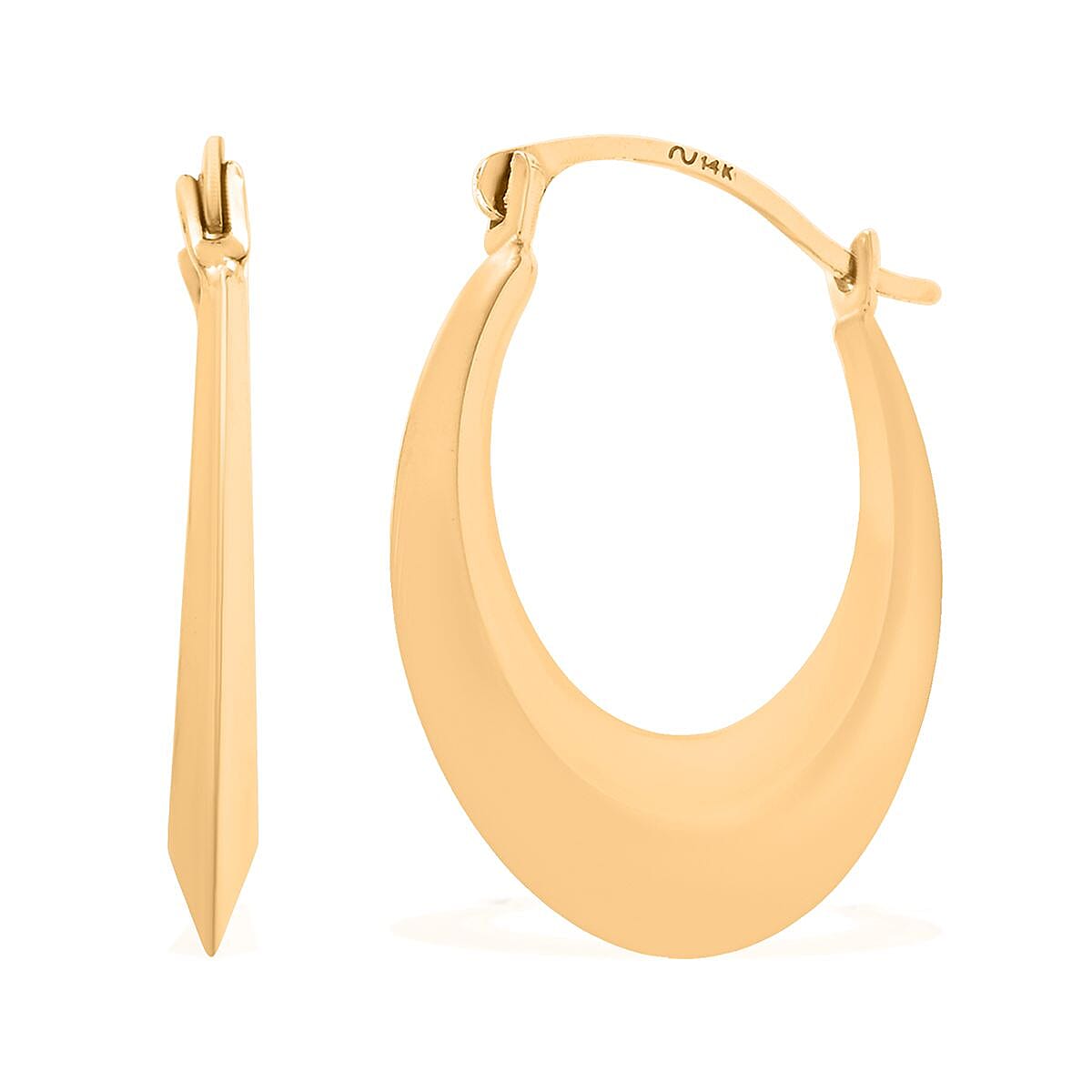 14K Yellow Gold Hoop Earrings