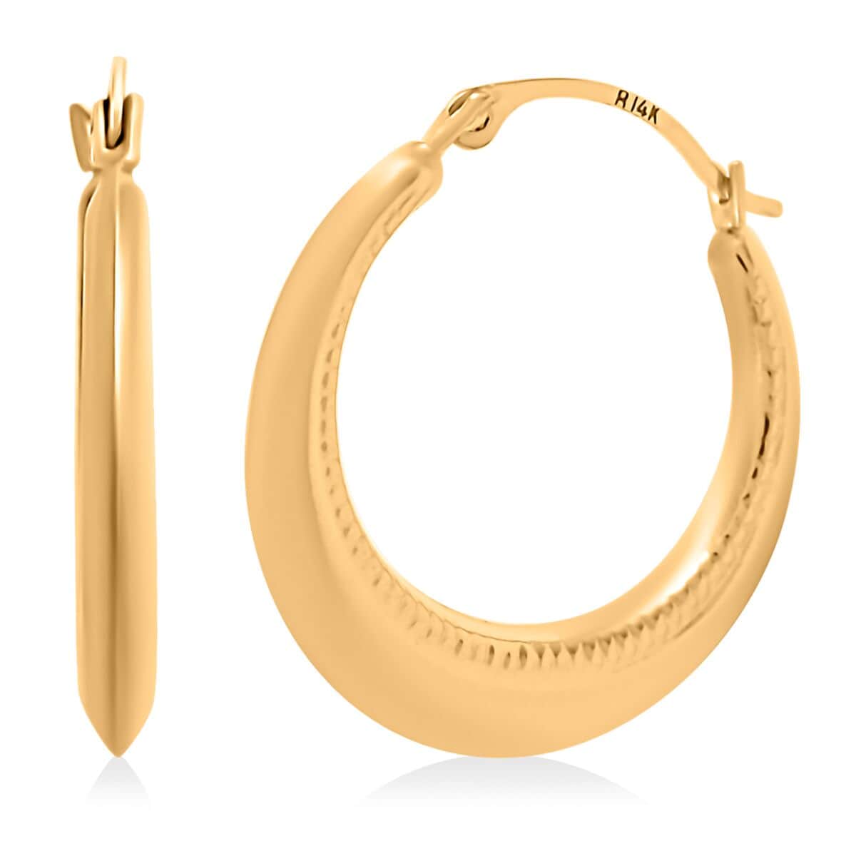 14K Yellow Gold Hoop Earrings image number 0