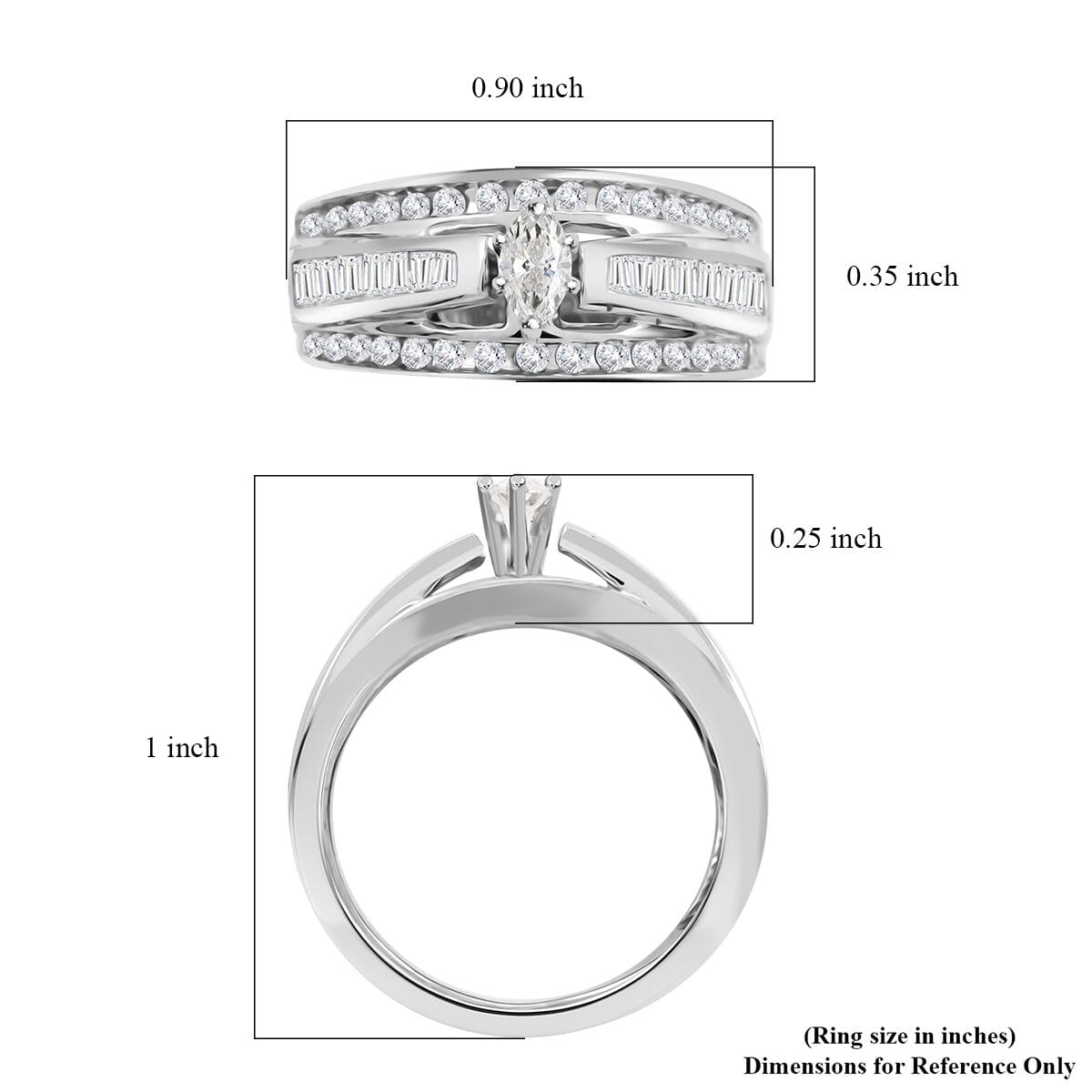 10K White Gold I1-SI Diamond Ring (Size 6.0) 4.80 Grams 1.00 ctw image number 5