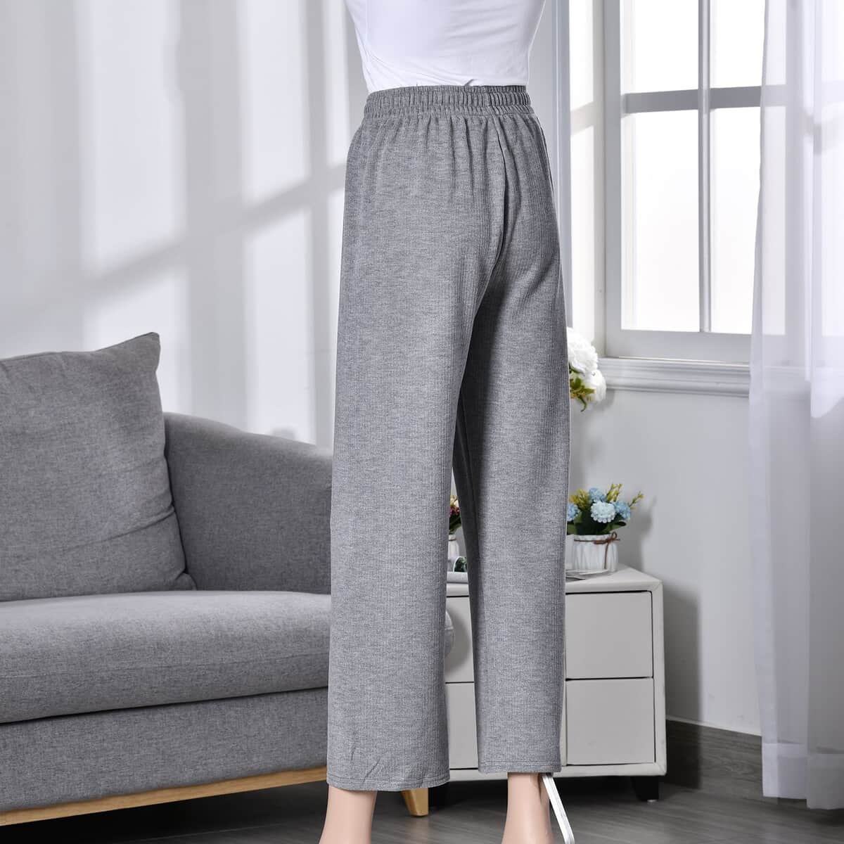 Gray Stretch Lounge Pant - S/M image number 2