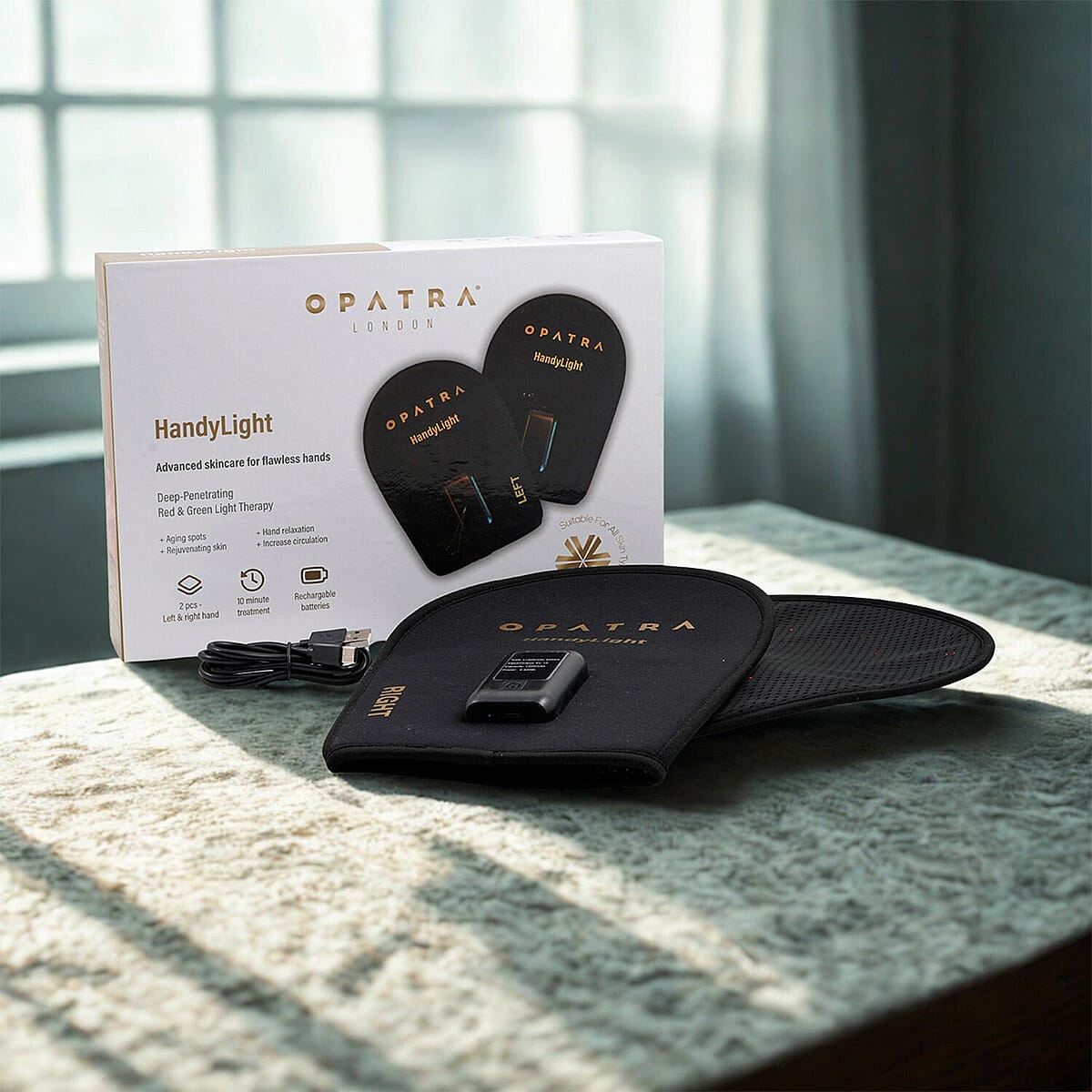 Opatra HandyLight Advance Skincare Mitts for Flawless Hands Refurbished image number 1