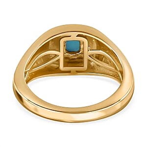 Sleeping Beauty Turquoise 0.32 ctw Ring in 14K YG Over Sterling Silver (Size 9)