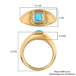 Sleeping Beauty Turquoise 0.32 ctw Ring in 14K YG Over Sterling Silver (Size 9)