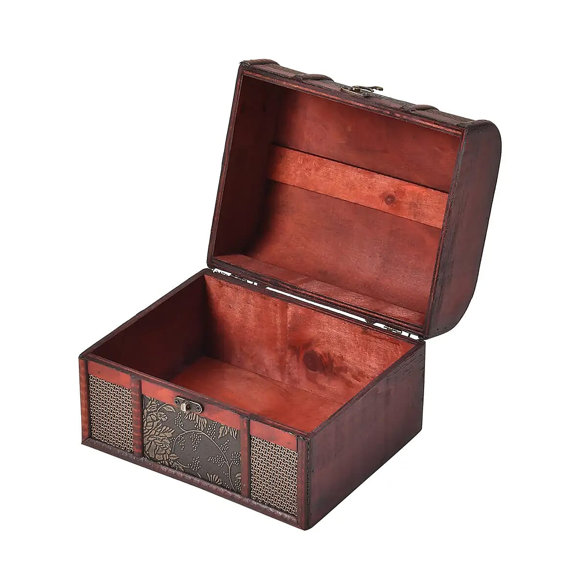 Set of 5 Diamond Embossed MDF and Faux Leather Exquisite Exquisit Jewelry Chest Box image number 6