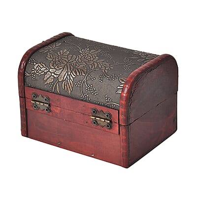Set of 5 Diamond Embossed MDF and Faux Leather Exquisite Exquisit Jewelry Chest Box