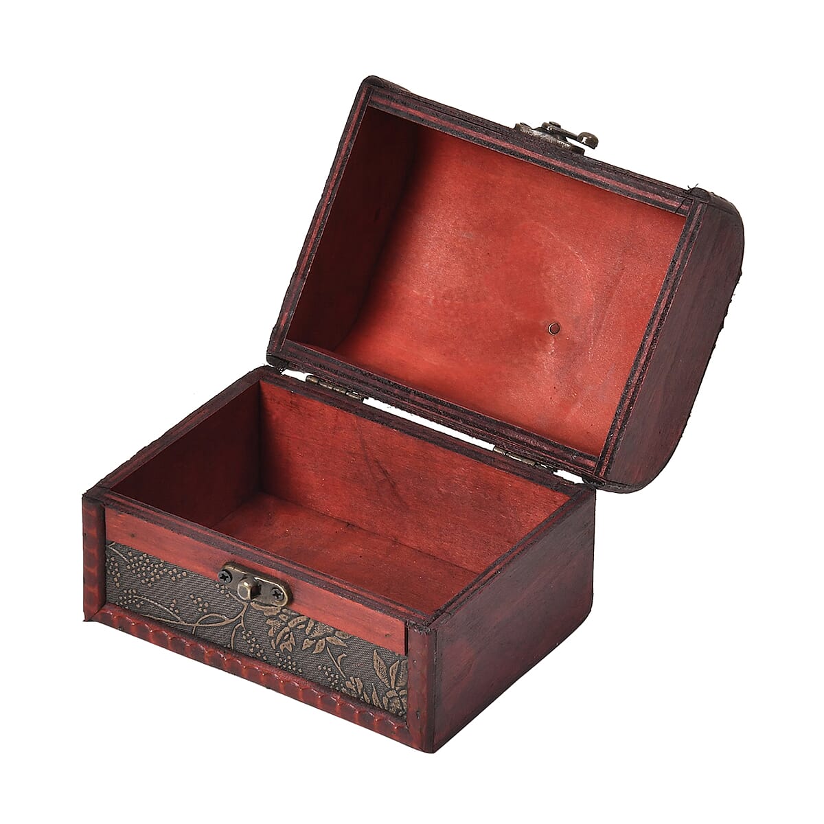 Set of 5 Diamond Embossed MDF and Faux Leather Exquisite Exquisit Jewelry Chest Box image number 8