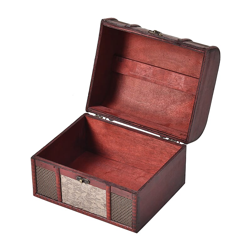 Set of 5 Silver Floral Embossed MDF and Faux Leather Mixing Exquisite Jewelry Chest Box