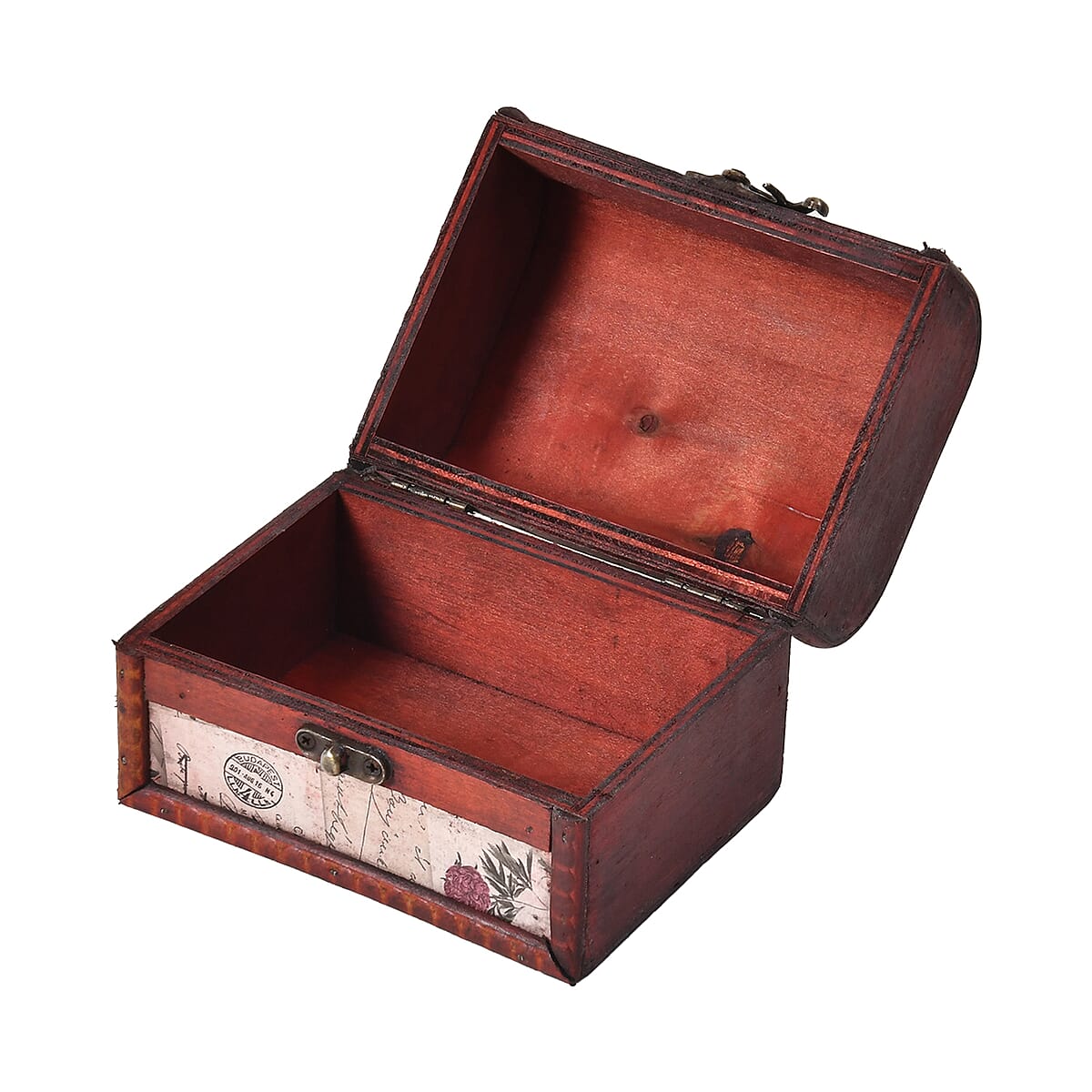 Set of 5 Cream Rose Embossed MDF and Faux Leather Mixing Exquisite Jewelry Chest Box image number 8