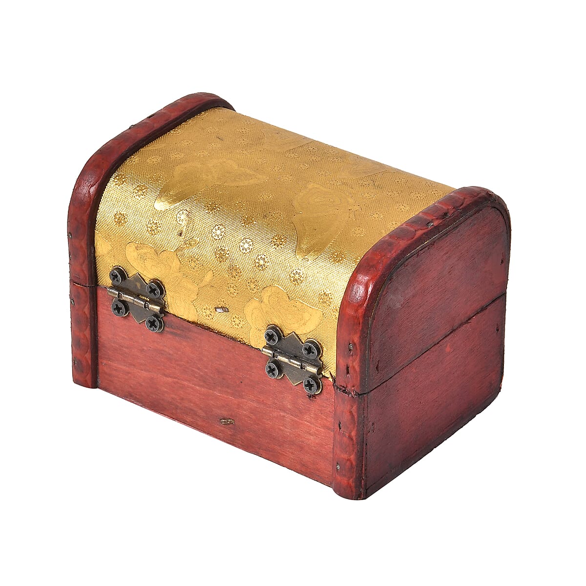 Set of 5 Golden Butterfly Embossed MDF and Faux Leather Mixing Exquisite Jewelry Chest Box image number 7