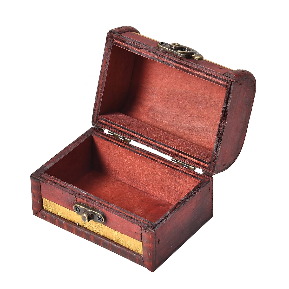 Set of 5 Golden Butterfly Embossed MDF and Faux Leather Mixing Exquisite Jewelry Chest Box image number 8